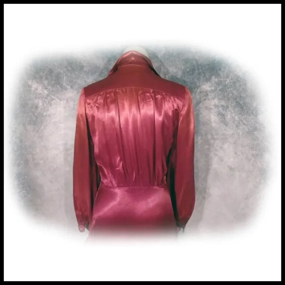 40s Dressing Gown For Glam Ghoul Femme Zombie COSTUME - 1940s Vintage - Picture 7 of 15